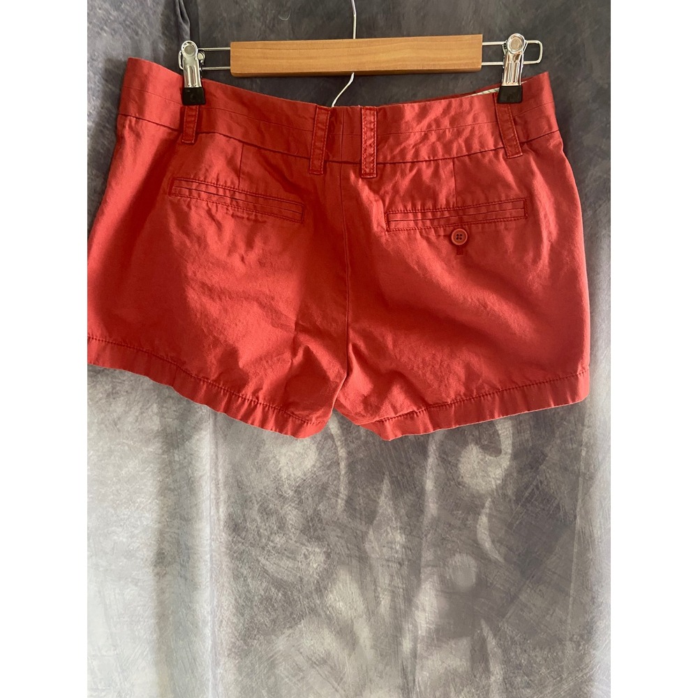 J.Crew Broken-In Chino Shorts Womens 8 Coral Red Casual Summer Cottage Core 3" - Picture 3 of 5